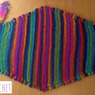 Big Cozy Bobble Pom Pom Shawl