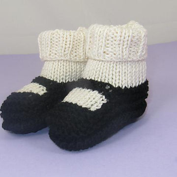 Baby 2x2 Rib Cuff Sock and Slipper Booties