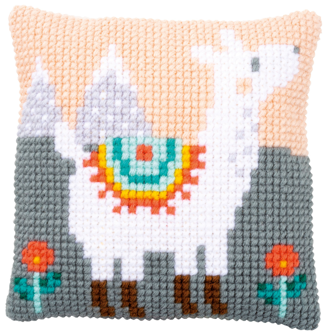 Vervaco Cross Stitch Cushion Kit Lovely Llama Cross Stitch Kit