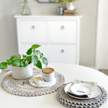 Picot Placemat & Doily Set 071