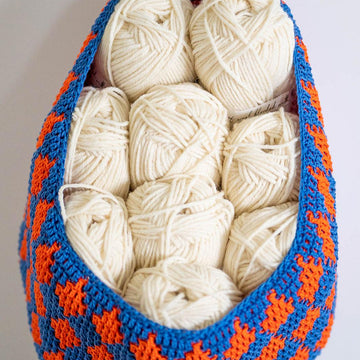 Hanging Mosaic Crochet Basket