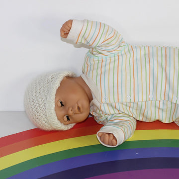 Baby Aran Swirl Beanie Hat Circular