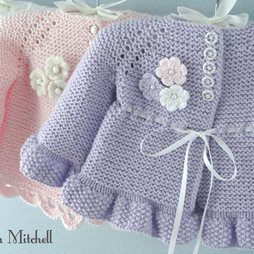 Knitting PATTERN Baby Cardigan Garter Stitch Baby Jacket Maria