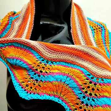 Sideways Knit Summer Scarf