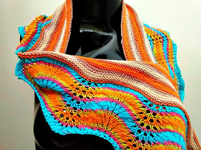 Sideways Knit Summer Scarf