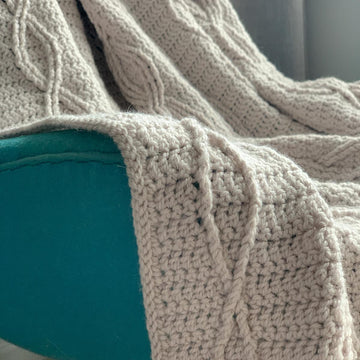 Triptych Twist Cable Blanket