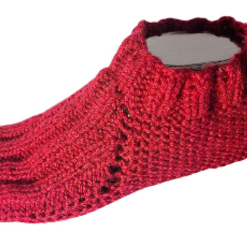 Slippers in Circular Needles Knitting Pattern