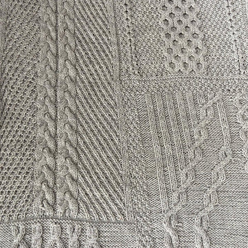 Seamless Patchwork Cable Afghan
