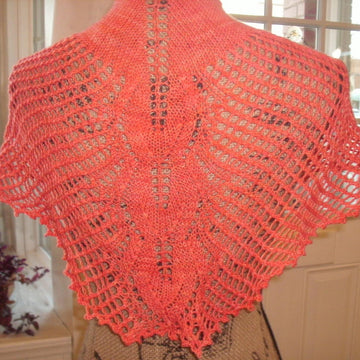 Painted Leaf Butterfly Shawl