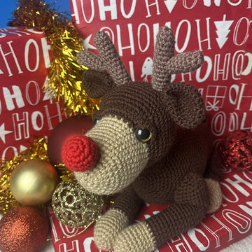 Rentier liegend Amigurumi