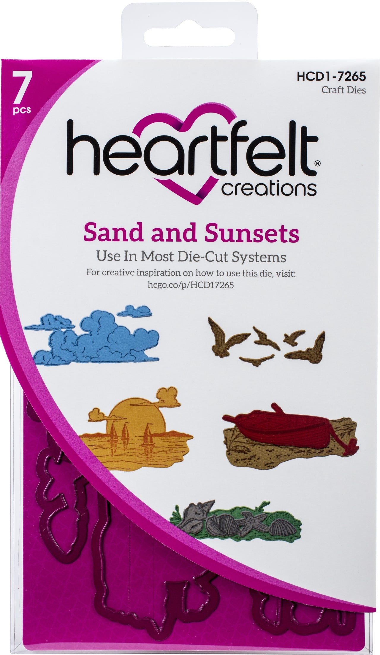 Heartfelt Creations Cut & Emboss Dies - Sand & Sunsets 1" To 3.25"