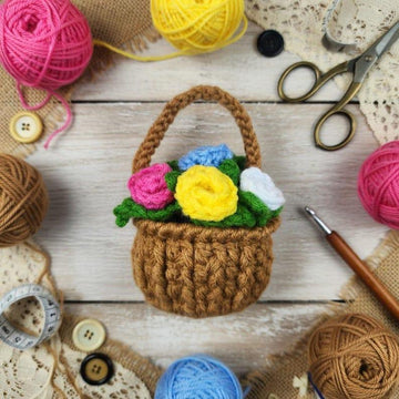 Flower Planter Crochet Pattern PDF + Video Tutorial