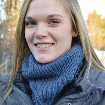 Ribbed Cabled Cowl
