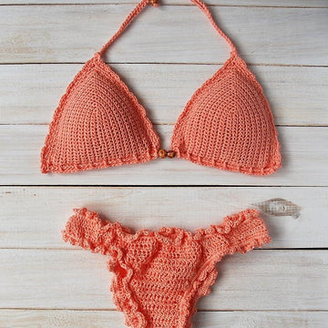 Coral Crochet Bikini