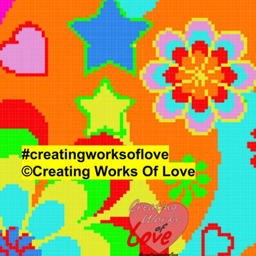 Retro Flowers C2C Stitch Graph
