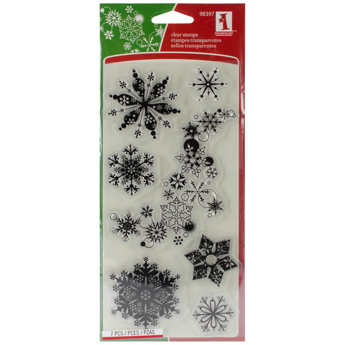 Inkadinkado Clear Stamps 4"X8" - Snowflakes A-Plenty