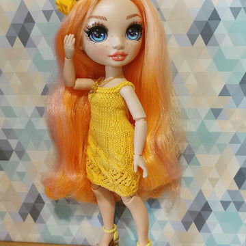 Doll clothes - Dress "Honey Summer" for fashion Rainbow dolls