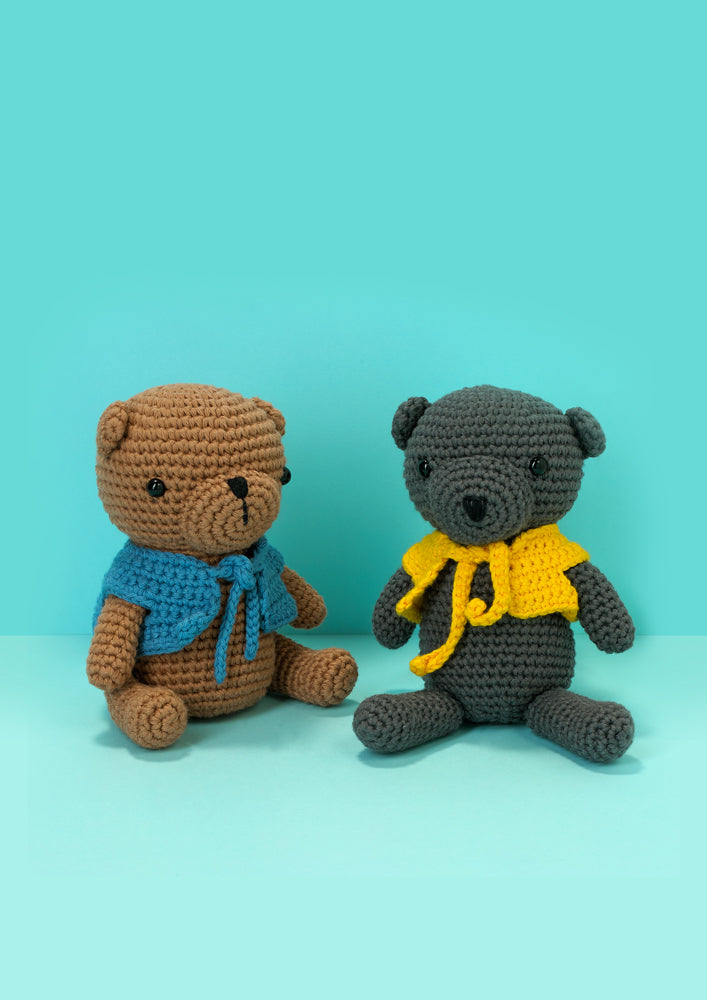 Enzo the Teddy Bear - Free Toy Crochet Pattern For Christmas in Paintbox Yarns Cotton Aran by Paintbox Yarns