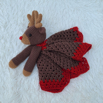 Rudolph The Reindeer Baby Lovey Crochet Pattern