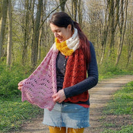 Feather and Fan Scarf