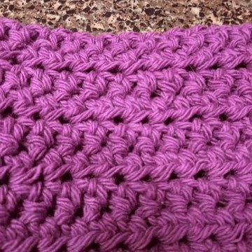 Half double crochet washcloth