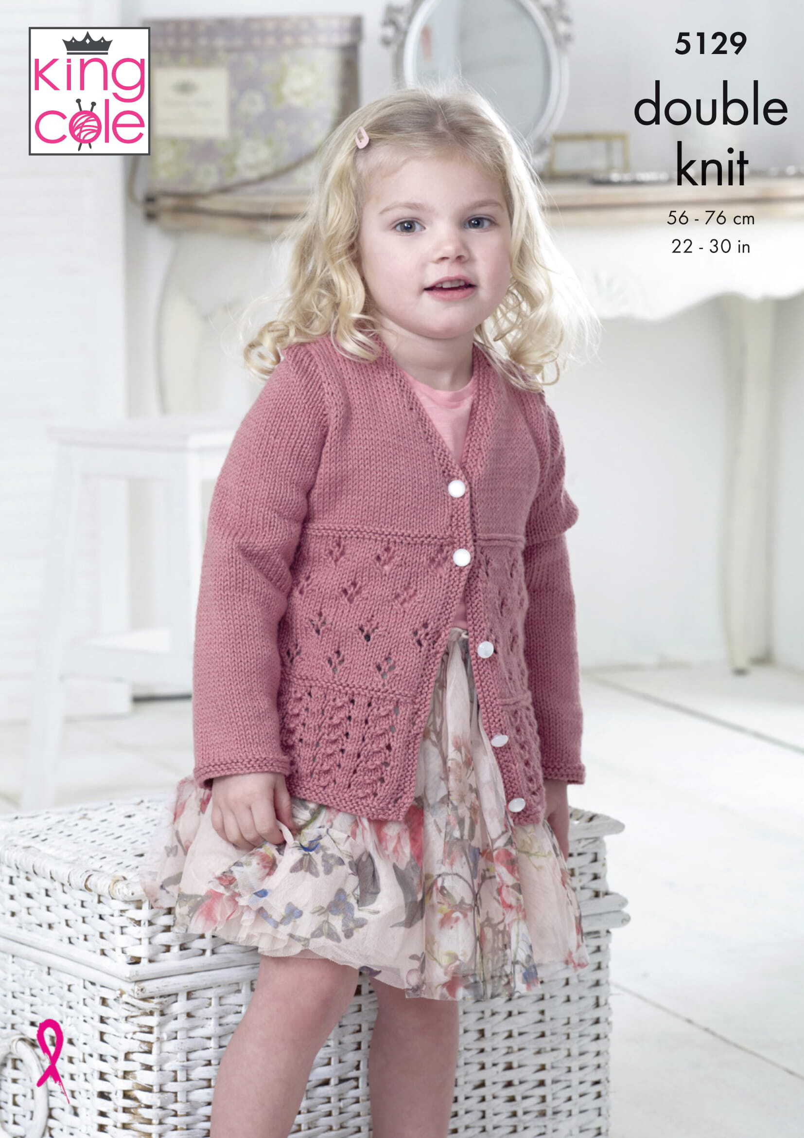 Long & Short Sleeved Cardigans in King Cole Cottonsoft DK - 5129pdf - Downloadable PDF