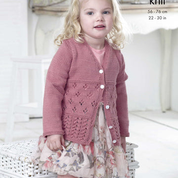 Long & Short Sleeved Cardigans in King Cole Cottonsoft DK - 5129pdf - Downloadable PDF