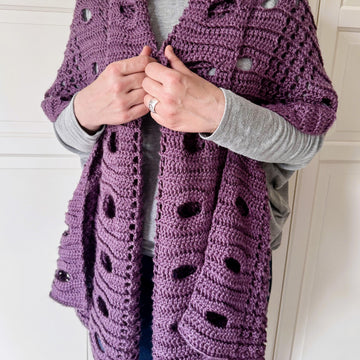 Easy Prayer Shawl Comfort Shawl Circles of Solace Wrap Shawl