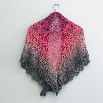 Color Block Triangle Shawl