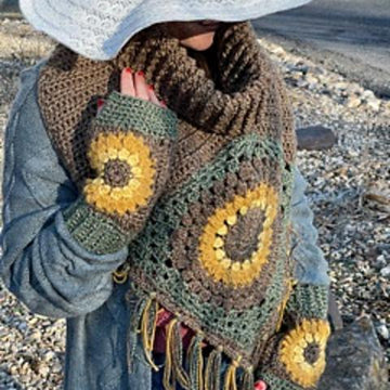 Sunflower Cowl Scarf