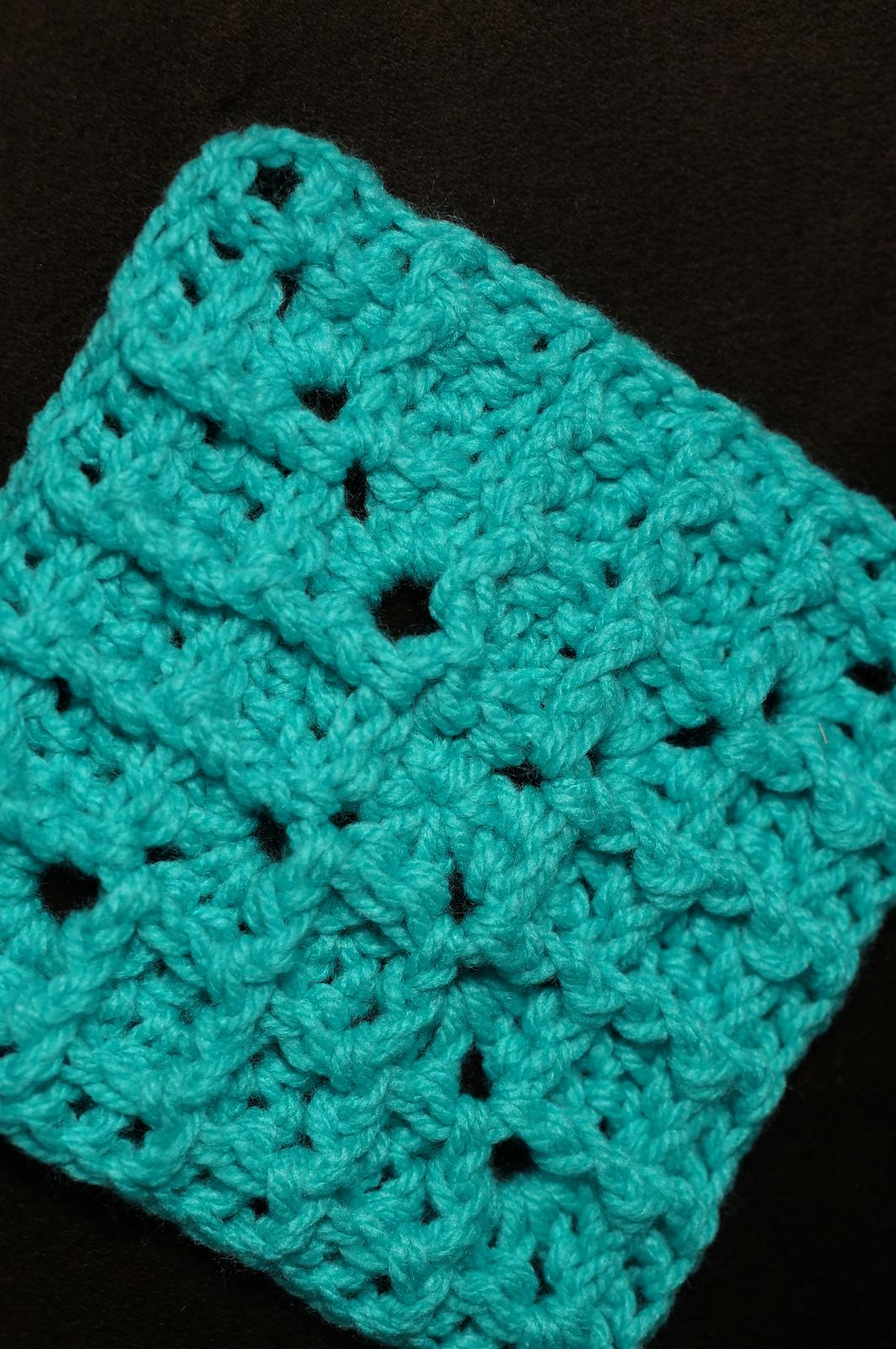 Waffle stitch granny square