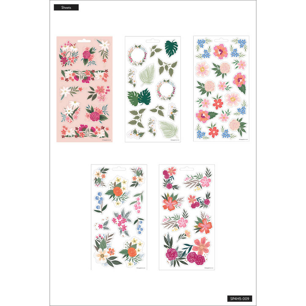 The Happy Planner Spring Florals 5 Sticker Sheets