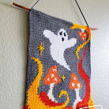 Ghost in the Mushrooms Wall Hanging