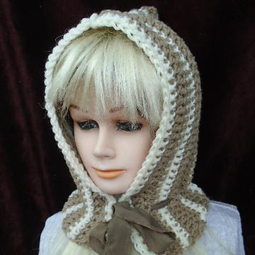 #821 Tan Striped Hood