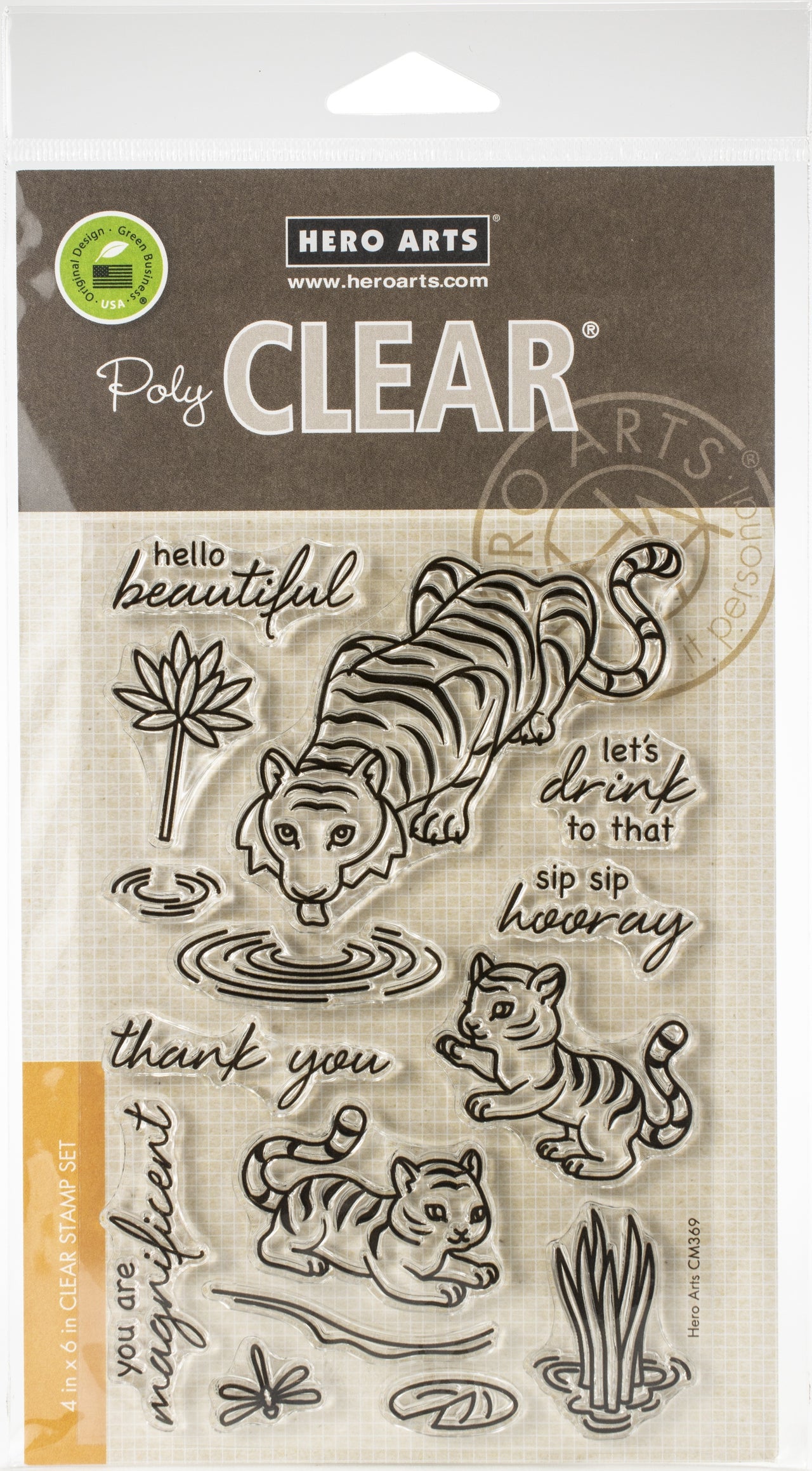 Hero Arts Clear Stamps 4"X6" - Tiger Wisdom