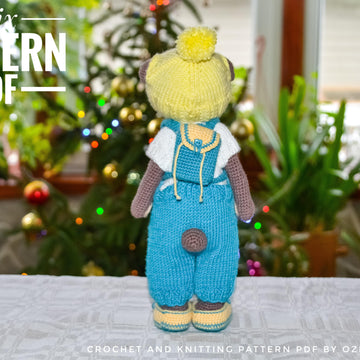 Barney bear amigurumi doll
