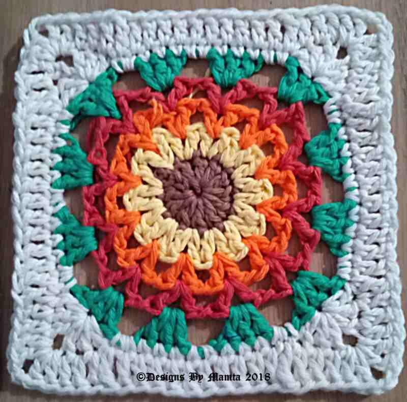 Marigold Afghan Square Esay Crochet Pattern