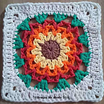 Marigold Afghan Square Esay Crochet Pattern