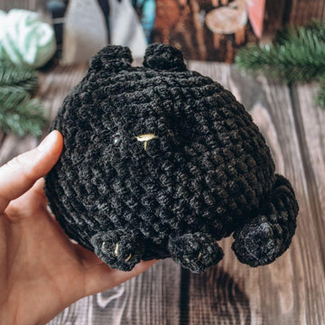 Plush black cat