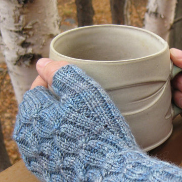 Pebbled Pathway Fingerless Mitts