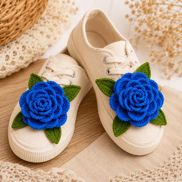 3D Crochet Flower Pattern with Leaves – PDF + Video Tutorial