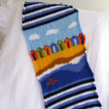 Beach huts cushion