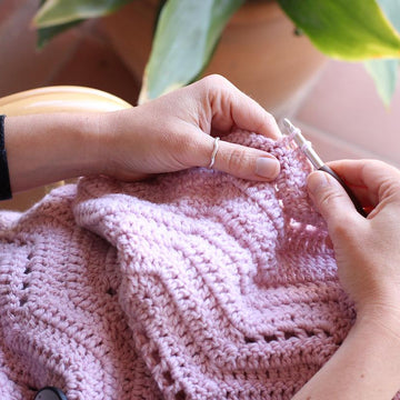 Lacy chevron blanket