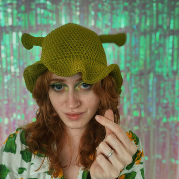 Easy crochet Shrek hat