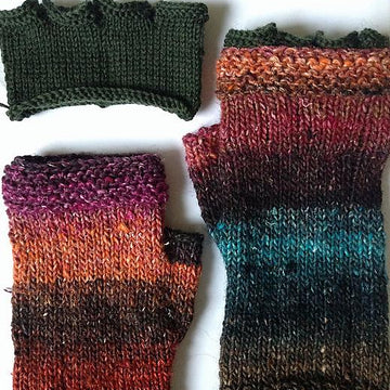 January sunset fingerless gloves