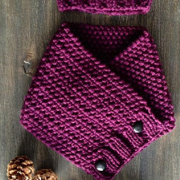 Chunky Moss Stitch Hat, Scarf and Gloves