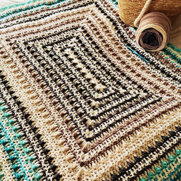 Rectangular Textured Fair Isle Afghan