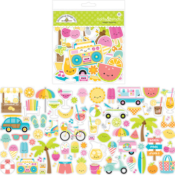 Doodlebug Odds & Ends Die-Cuts - Sweet Summer, 80/Pkg