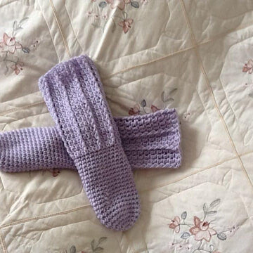 Lady Lavender Crocheted Socks