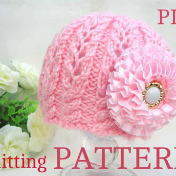 Knitting PATTERN Baby Beanie Baby Girl Cap